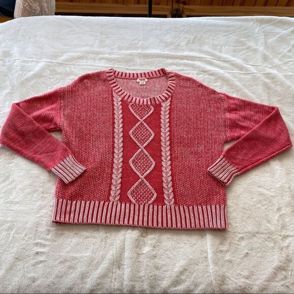 Mossimo Crew Neck Knit Sweater W/Front Cable Design Size XL - Picture 1 of 9